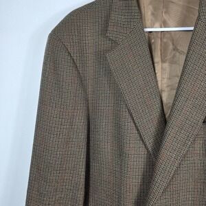 Brooks Brothers Men's Blazer 46 Long‎ Pure Wool Tweed Brown Classic Sport Coat
